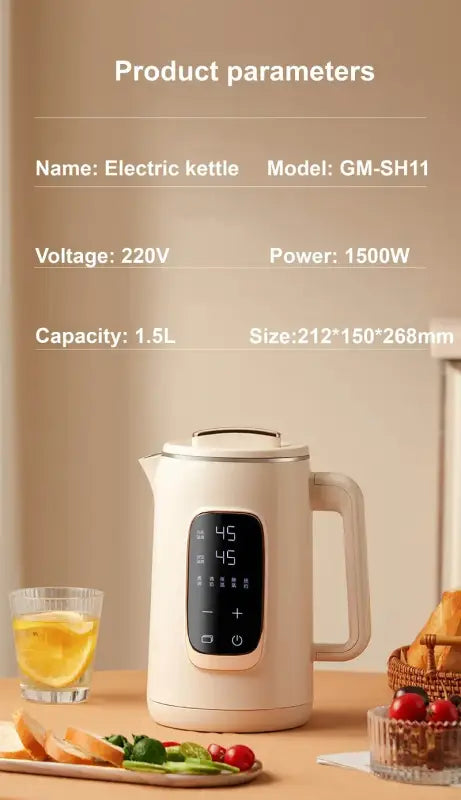 1.5 L Electric Stainless Steel Thermostatic Heat Preservation Kettle Teapot