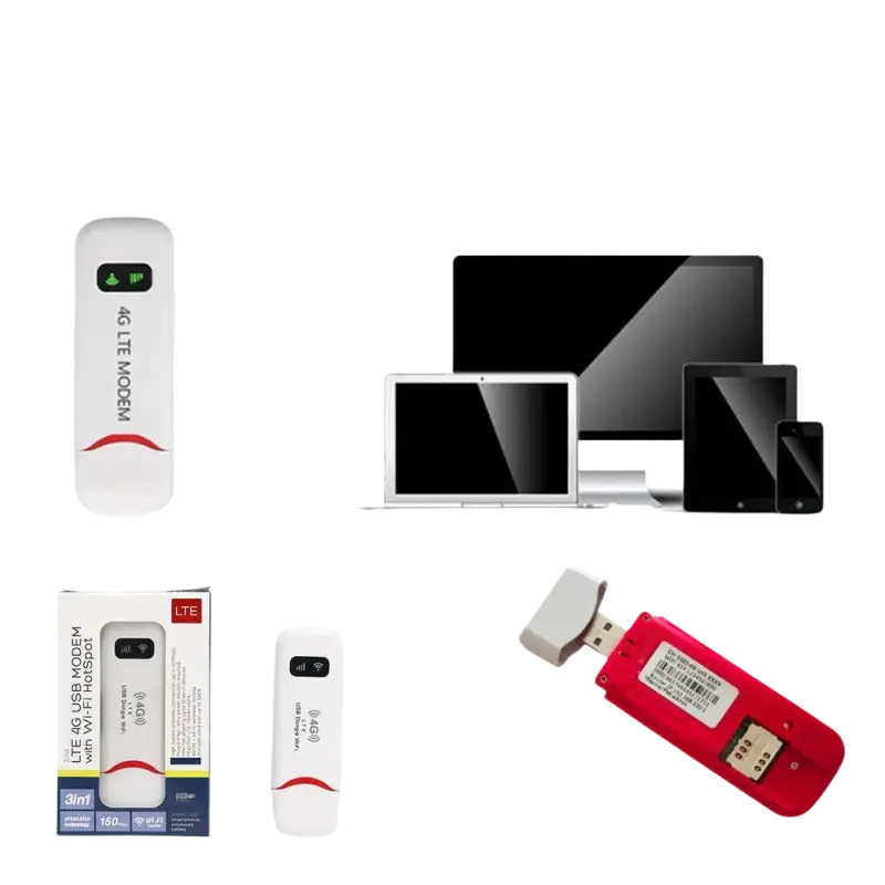 4G LTE USB portable WiFi router in red white design for devices