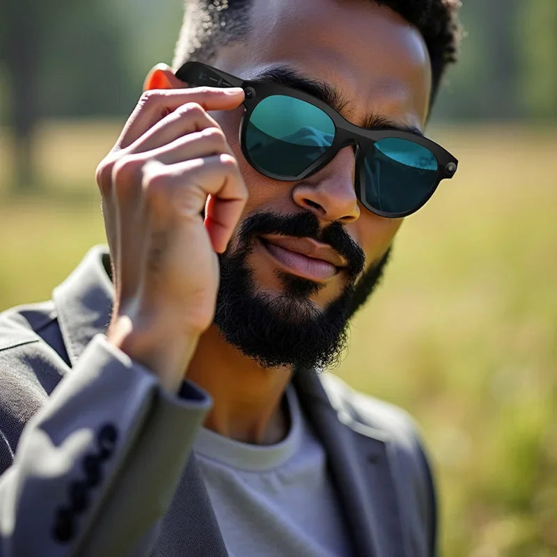 smart glasses with voice assistant and music control