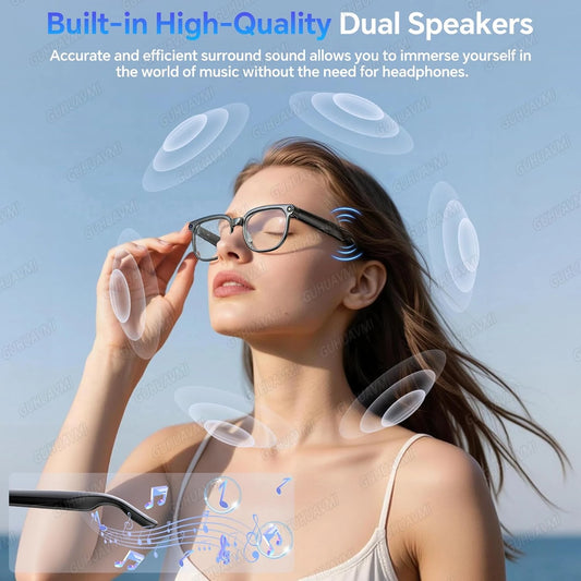 wearable camera glasses with 1080P video recording and anti shake