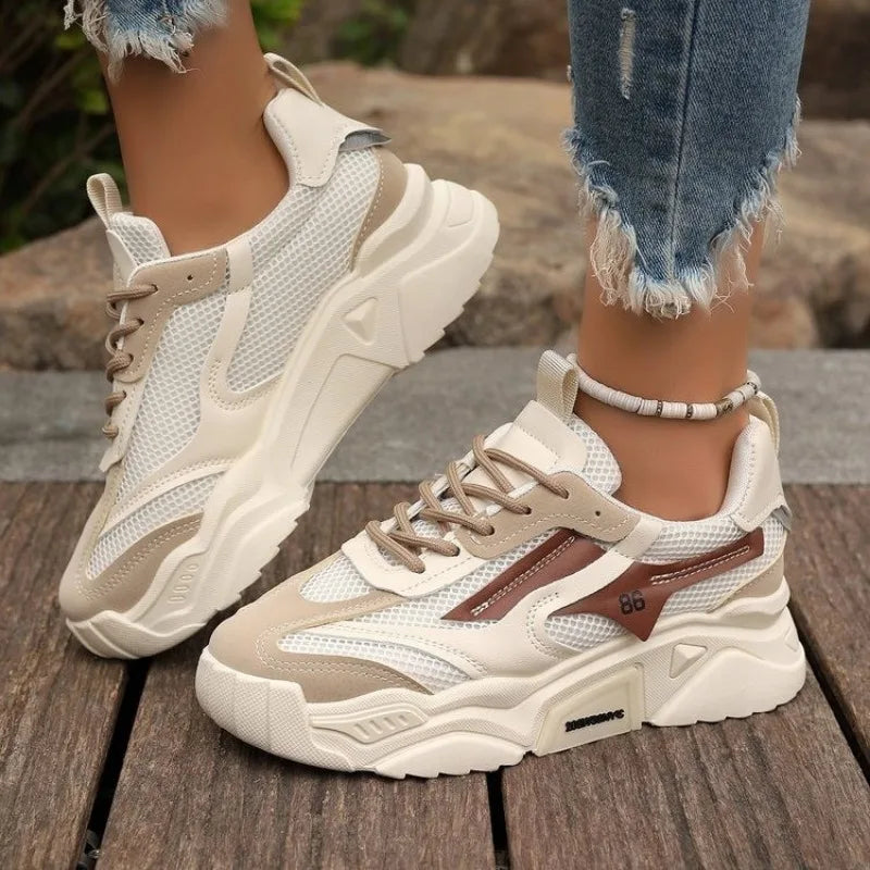 Lightweight Anti-Slip Platform Sneakers for Women - Side Profile