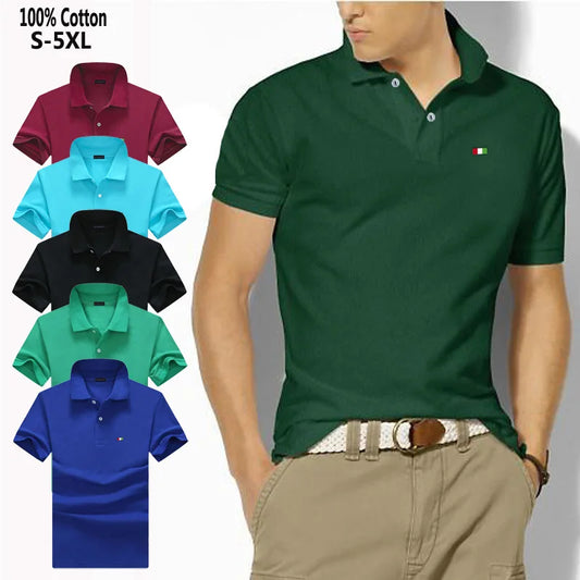 100% Cotton High Quality Men's Polo Summer Casual Short Sleeve Shirt