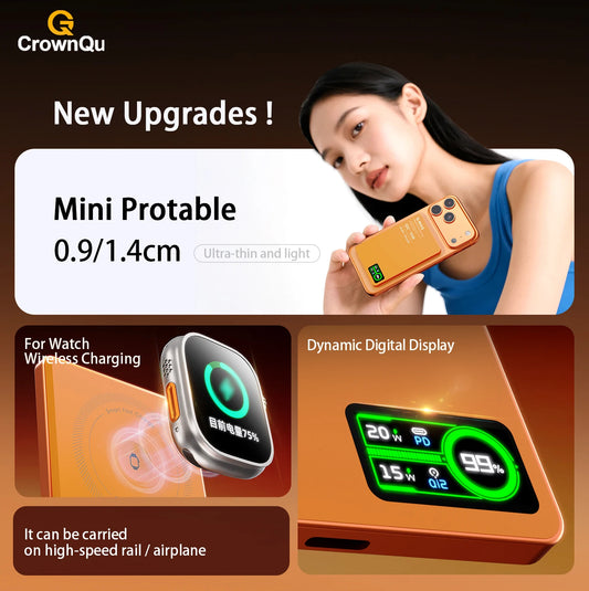 Qi2.1 portable charger for iPhone and Apple Watch