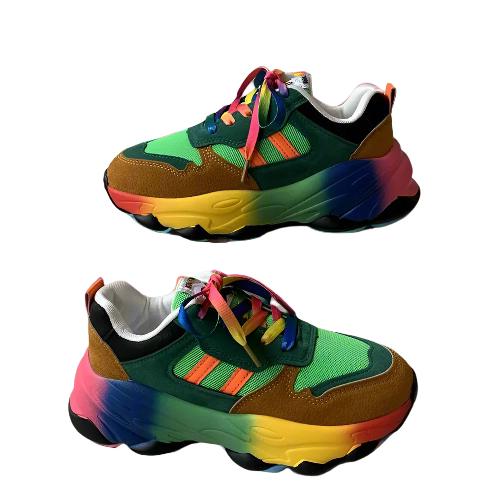 NJTD Women's Multi-color Casual Sneakers