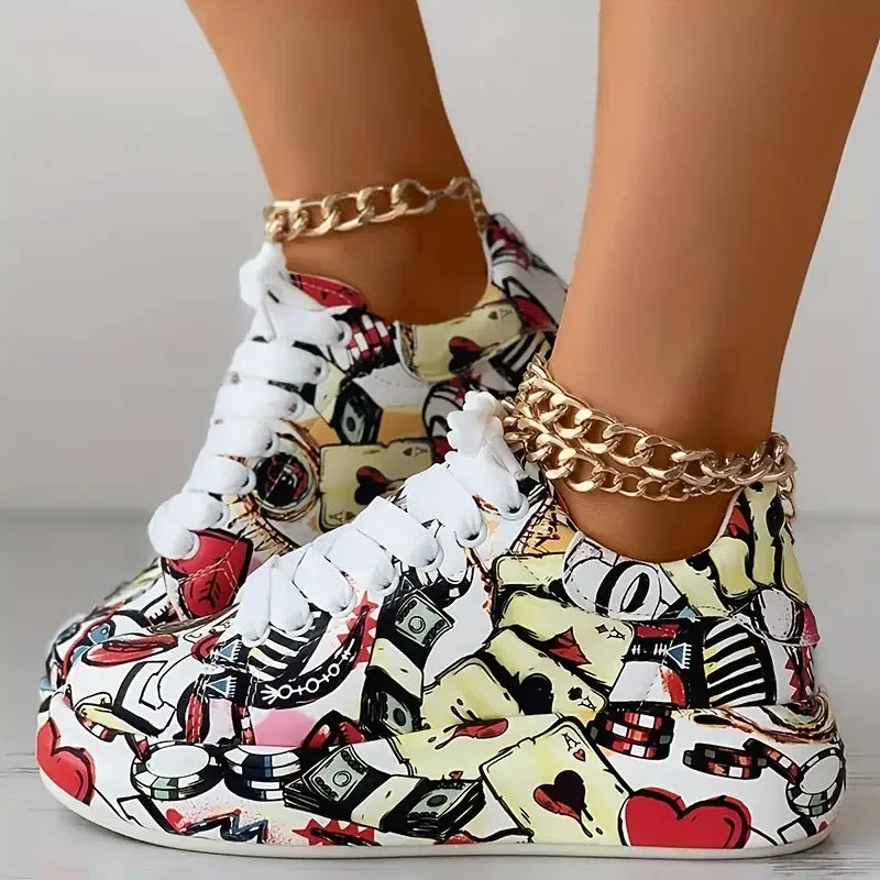 AJZS New 2024 Women's Graffiti Shoes