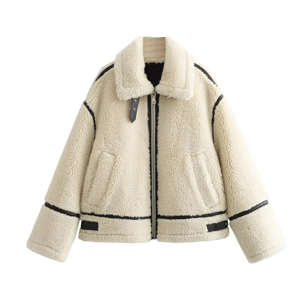 Rarf Female Spring Fashion Fur Integration Jacket And Coat