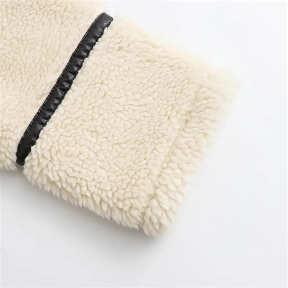 Rarf Female Spring Fashion Fur Integration Jacket And Coat