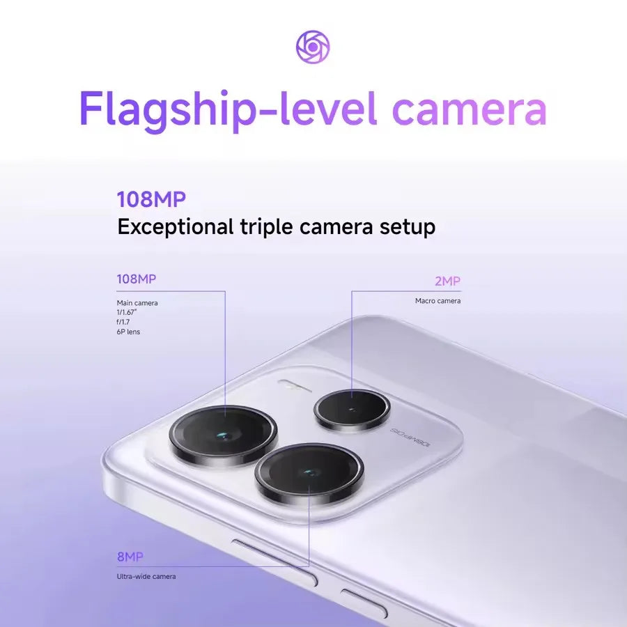 Xiaomi Redmi Note 14 Smartphone 5G 8GB/256GB MediaTek Dimensity 7025-Ultra 6.67" AMOLED Display 108MP Triple Camera