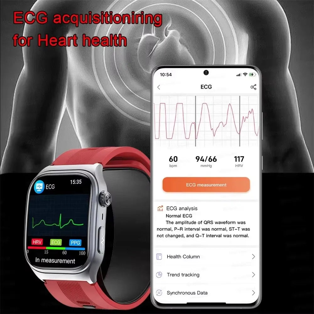 Smartwatch with Air Pump Sensor – Micro Health Examination & Sport Fitness Tracker
