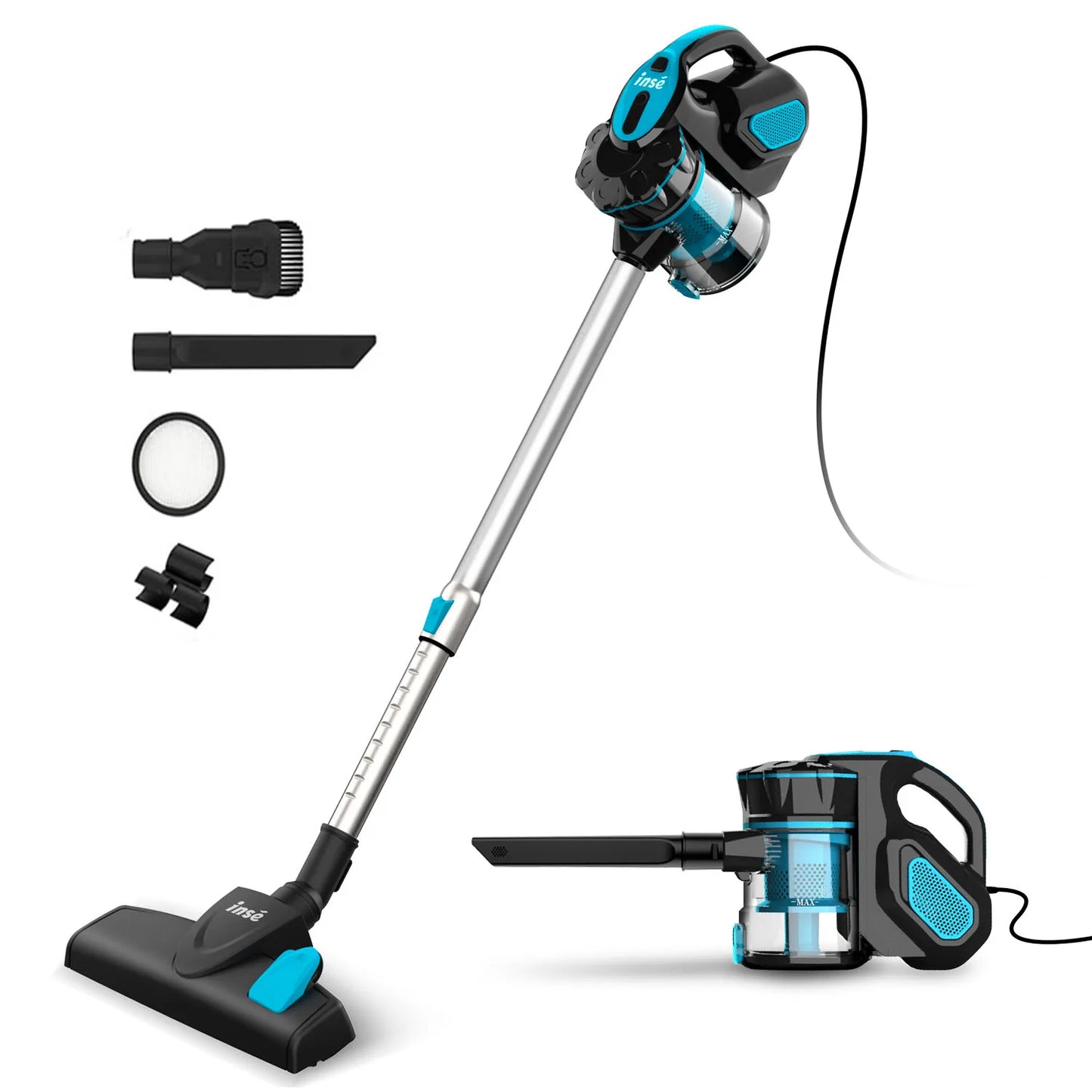 Perfect Vacuum Cleaner Corded INSE Extremely Powerful Suction With Filters