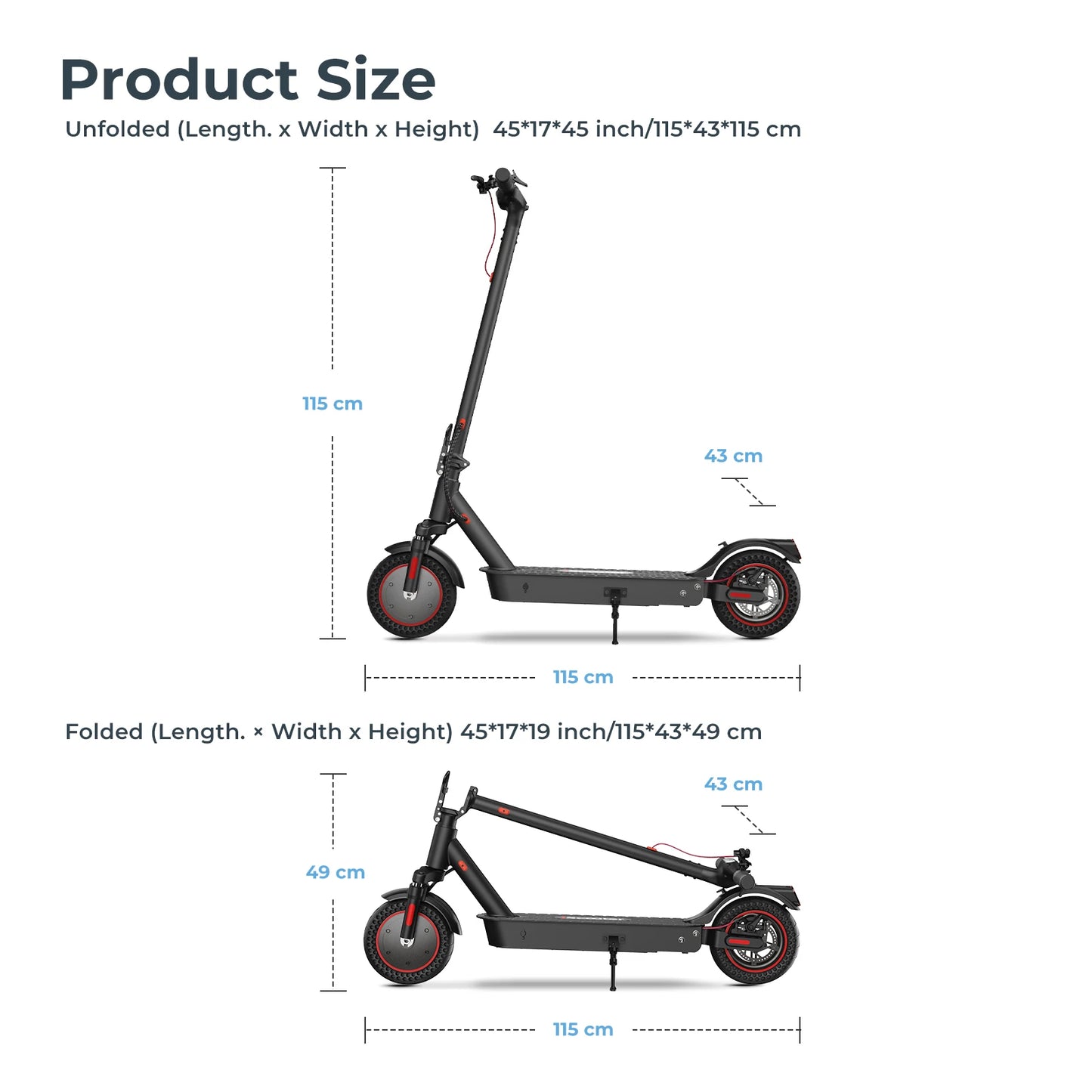iScooter i9Max 500 W Fold-able Electric Kick Scooter 35km/h With App