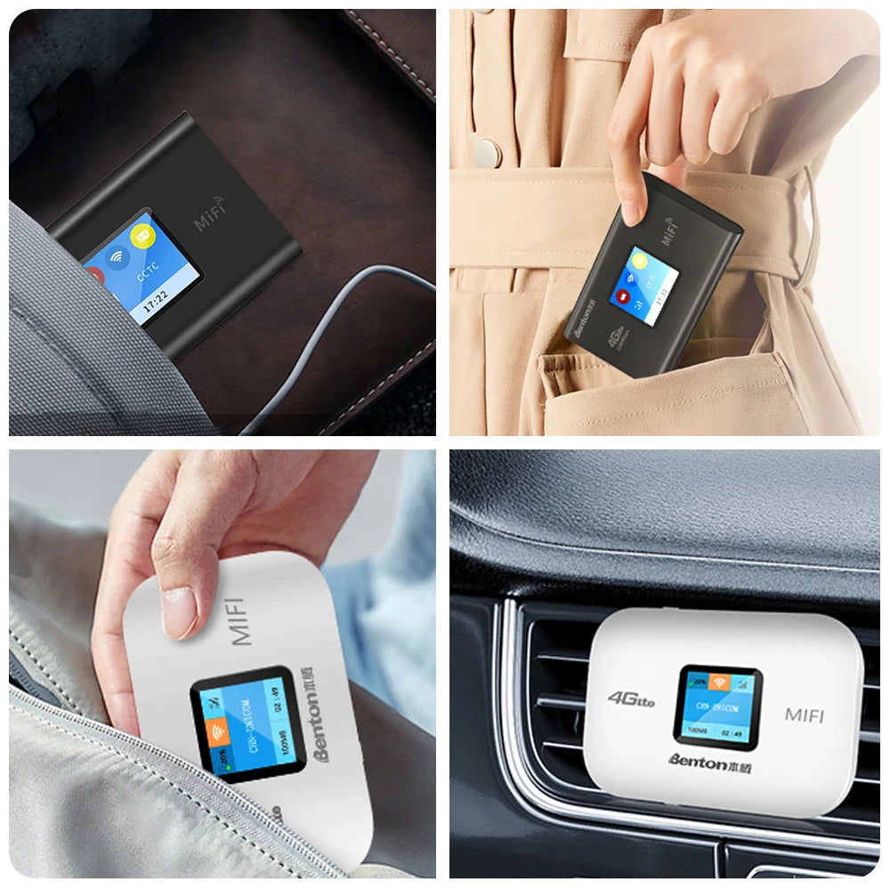 Hotspot Wi-Fi mobile per esterni Benton 4G+ 5G con slot per scheda SIM per Europa, America e Asia