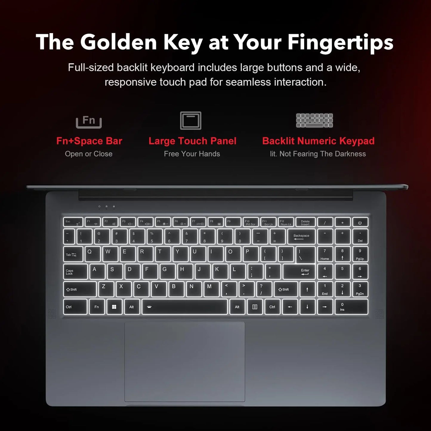 Acemagic Gaming Notebook Windows 11 Back light Laptop AMD Ryzen 7 5700U (Beat i7-1265U) Full HD 1920x1080