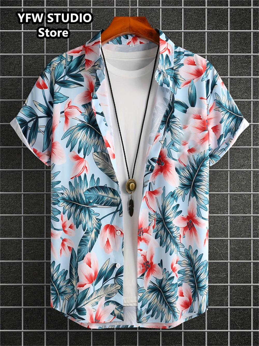Fashion 3D Printed Summer Hawaiian Short Sleeve Beach Blouse Shirt