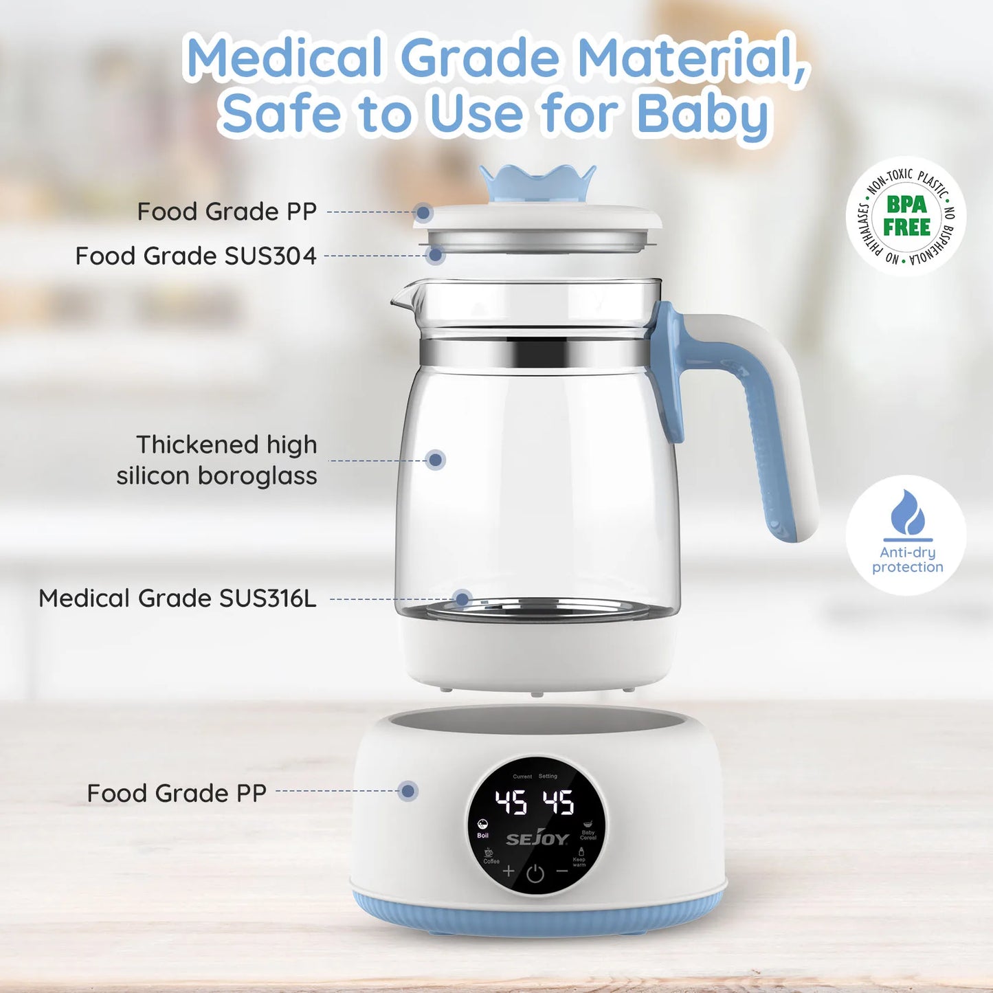 Infant Automatic Thermostatic Electric Feeding Bottle Regulator Kettle