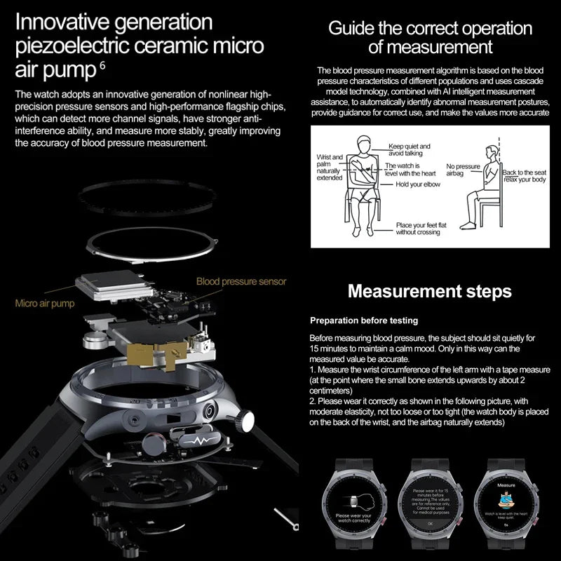 Xiaomi Smart Watch Air Pump Airbag Misurazione accurata della pressione sanguigna