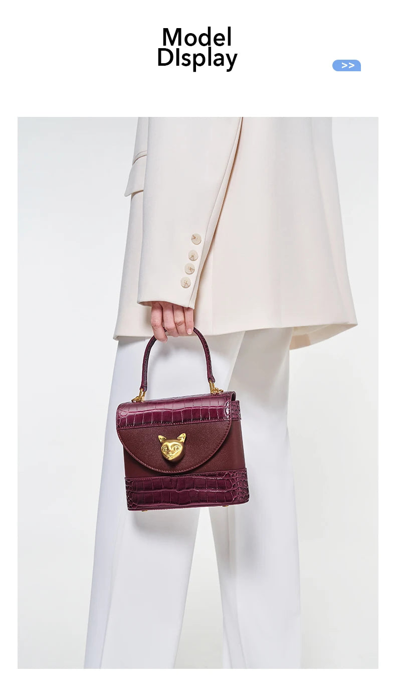 Sac à main Bafelli en cuir de crocodile pour femme