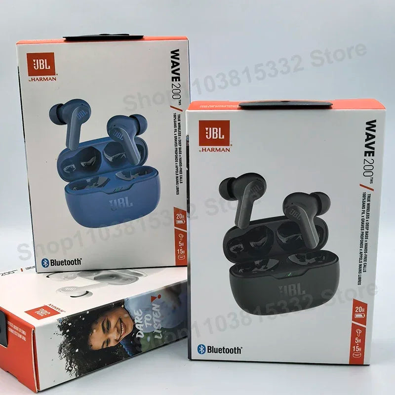 Original JBL Wave 200 TWS Wireless Bluetooth 5.0 Earbuds With Mic