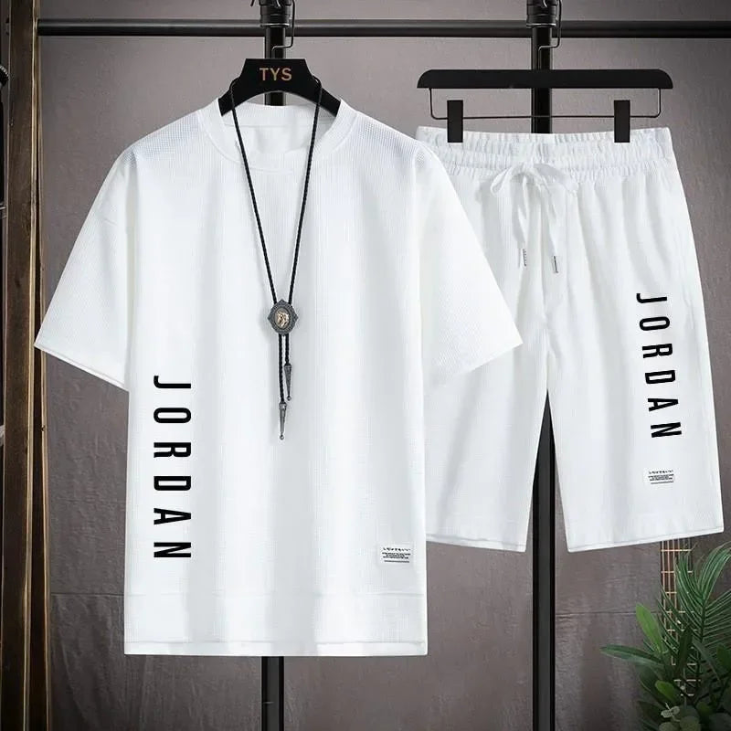 Summer Fashion Basketball Jogging T-shirt with Short Sleeves and Round Neckline