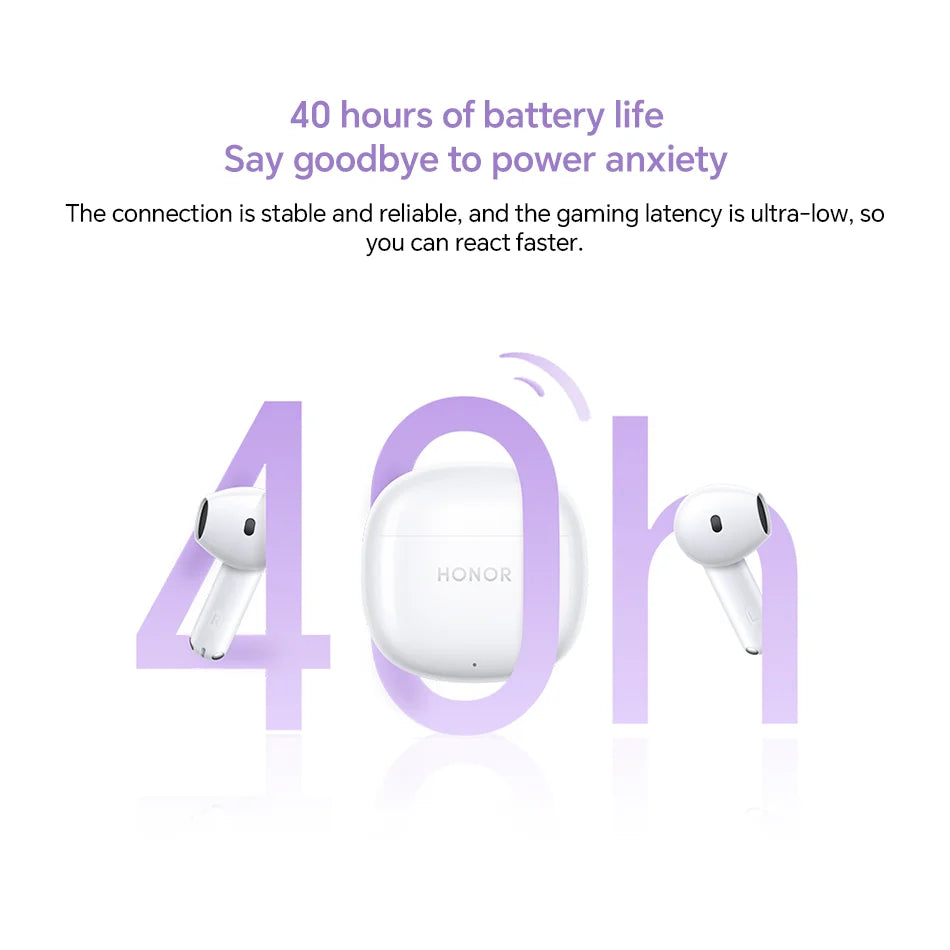 Honor Earbuds X 6 TWS Wireless Bluetooth Headphone 40 Hour Battery Life