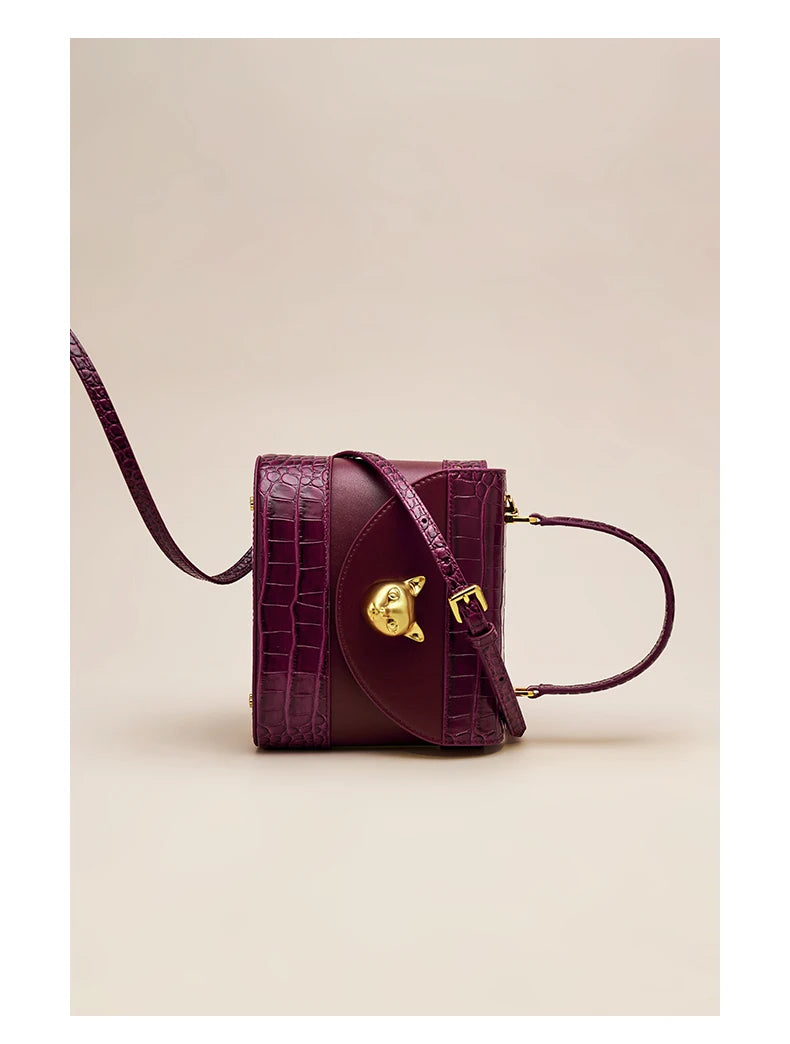 Sac à main Bafelli en cuir de crocodile pour femme