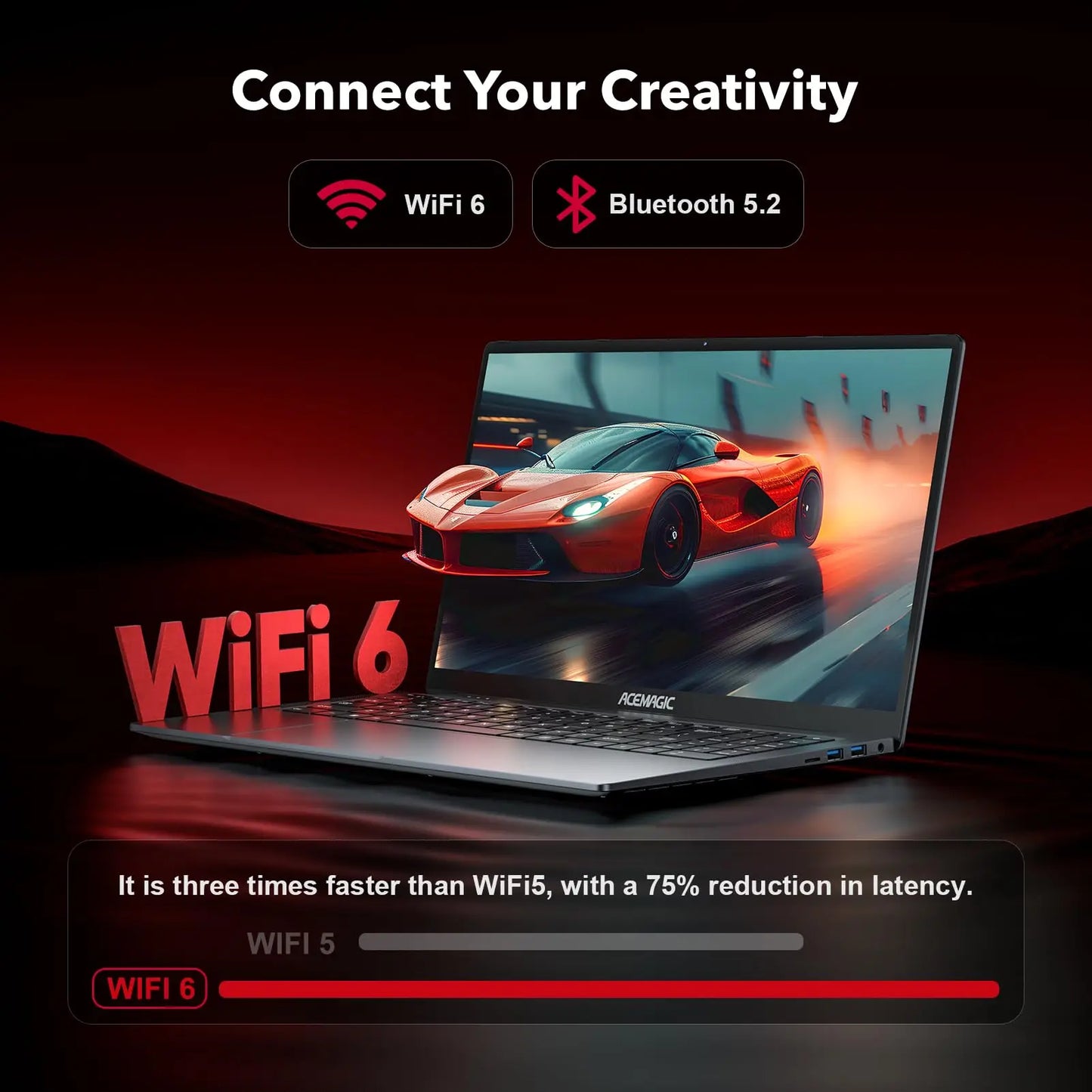 Acemagic Gaming Notebook Windows 11 Back light Laptop AMD Ryzen 7 5700U (Beat i7-1265U) Full HD 1920x1080