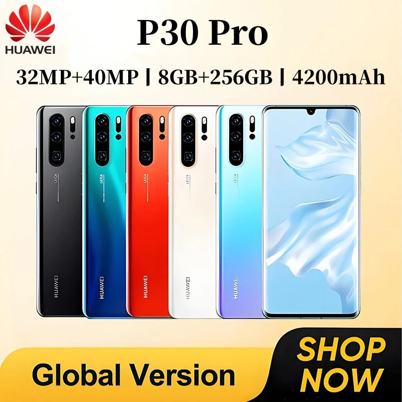 HUAWEI P30 Pro Smartphone Android 5G Network 4200mAh 8GB RAM 256GB ROM 6.47 Inch GPS 4