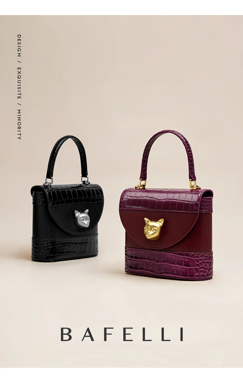 Sac à main Bafelli en cuir de crocodile pour femme