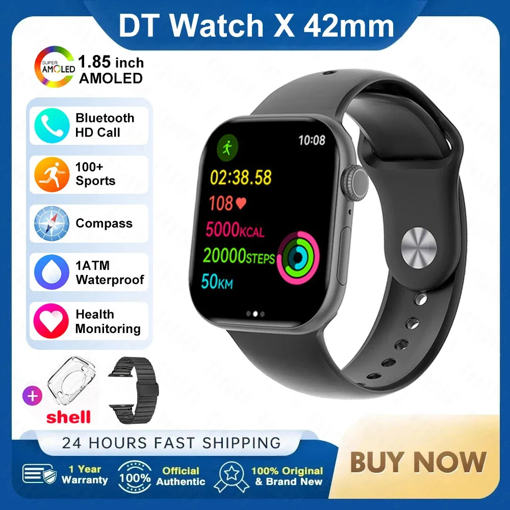 Apple DT Smart Watch X Mini 3D con AI Voice e NFC da 1,85 pollici