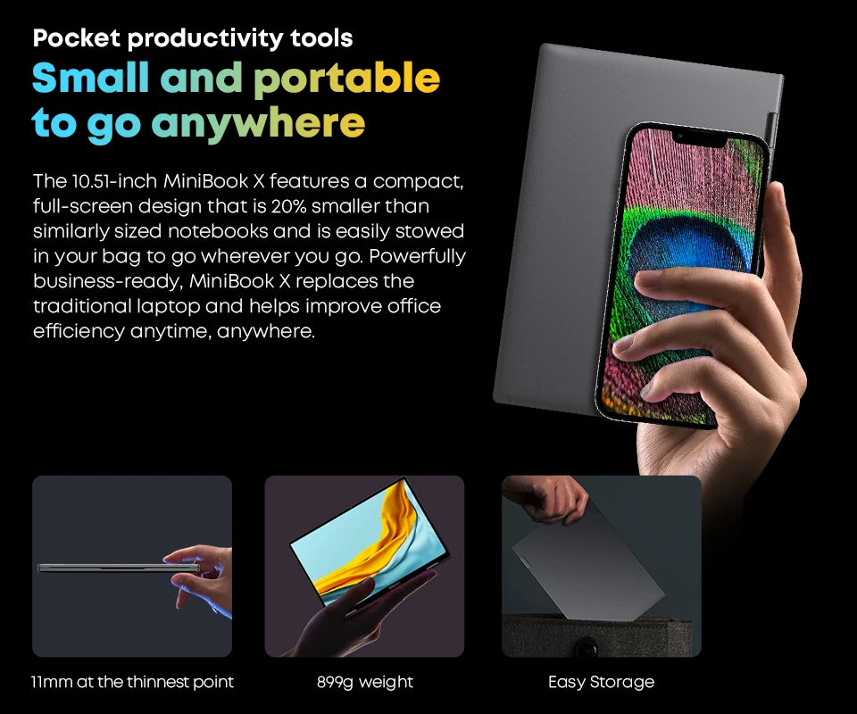 Chuwi 360° MiniBook X Laptop 2-in-1 Yoga Mode Intel N100 N5100 10.51 Inch