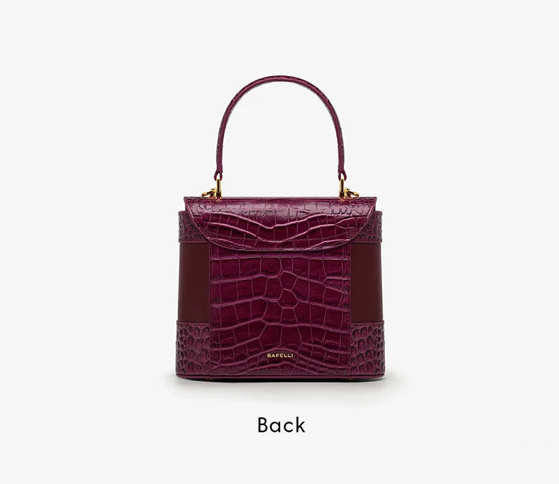 Sac à main Bafelli en cuir de crocodile pour femme