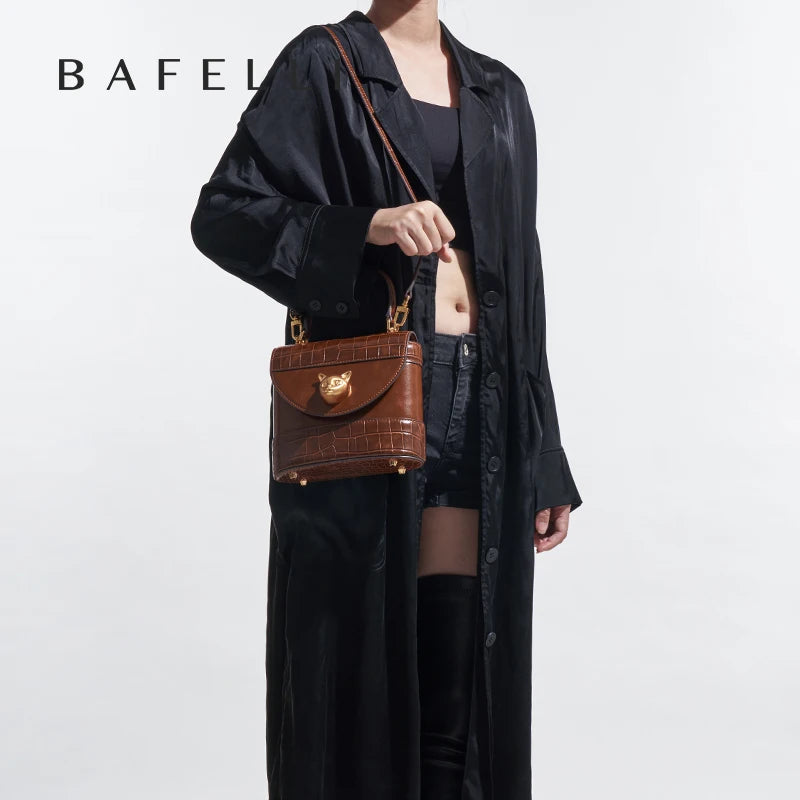 Sac à main Bafelli en cuir de crocodile pour femme