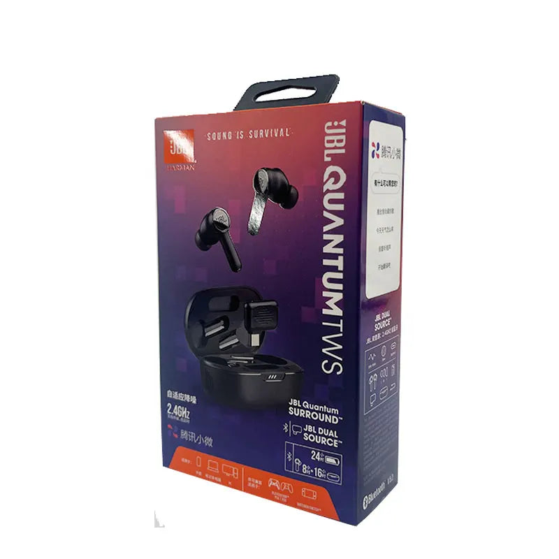 Original JBL Quantum TWS Gaming Headset Smart ANC -30dB Gaming Earbuds QUANTUMSURROUND Bluetooth Headphones 24h Battery Life