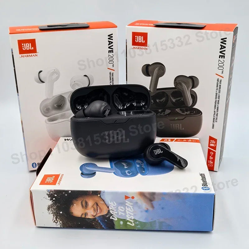 Original JBL Wave 200 TWS Wireless Bluetooth 5.0 Earbuds With Mic
