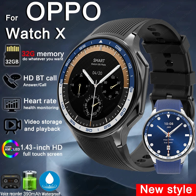 OPPO Smartwatch X For Sports Fitness With Waterproof Bracelet And High-End Business Watch