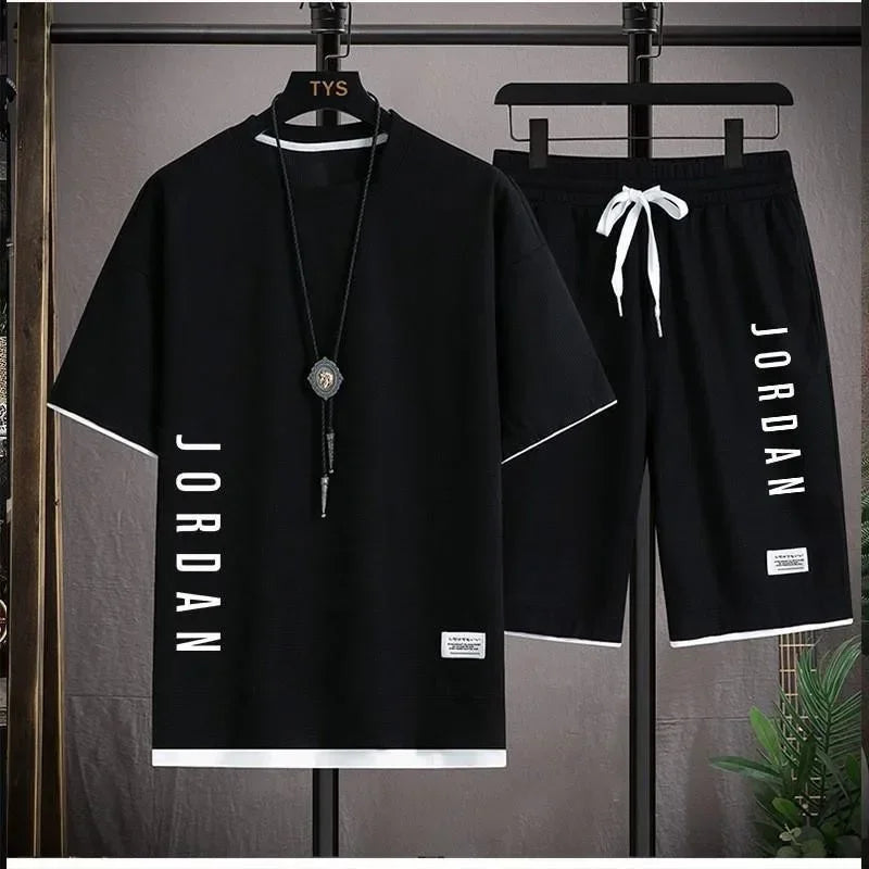 Summer Fashion Basketball Jogging T-shirt with Short Sleeves and Round Neckline