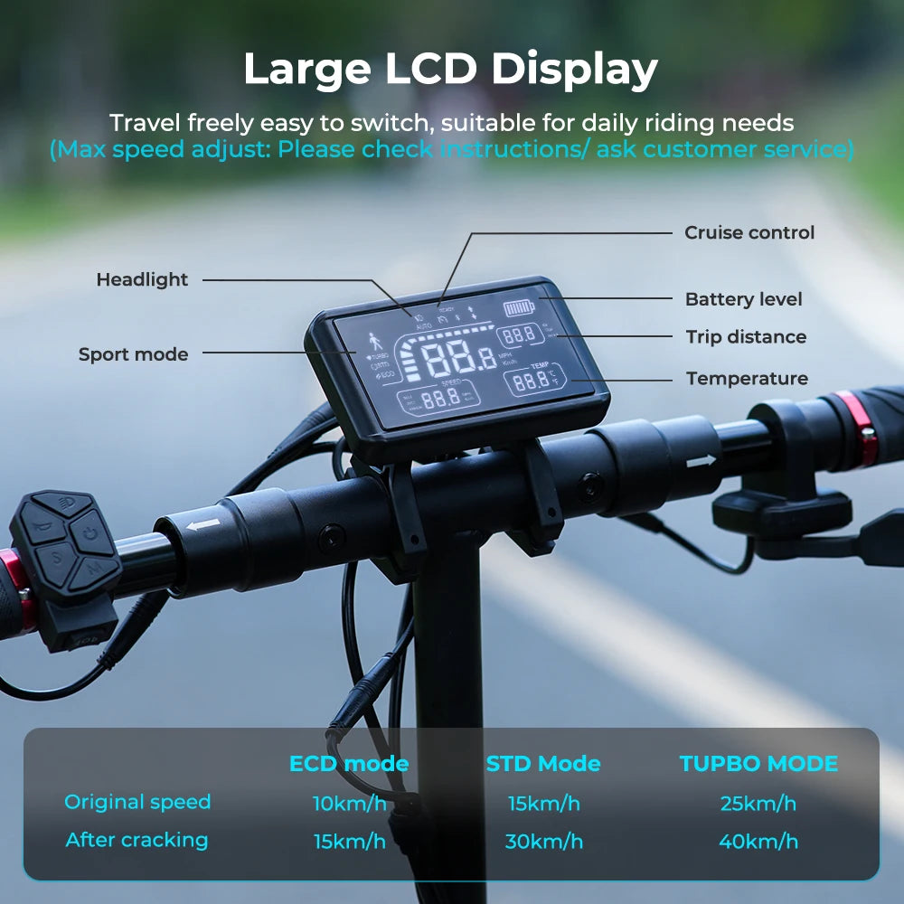 iScooter iX3 800 W Powerful Electric Kick Scooter 10 inch Tubeless 40 km/h For Adults