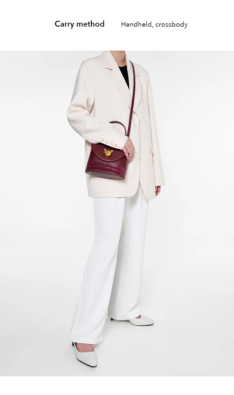 Sac à main Bafelli en cuir de crocodile pour femme