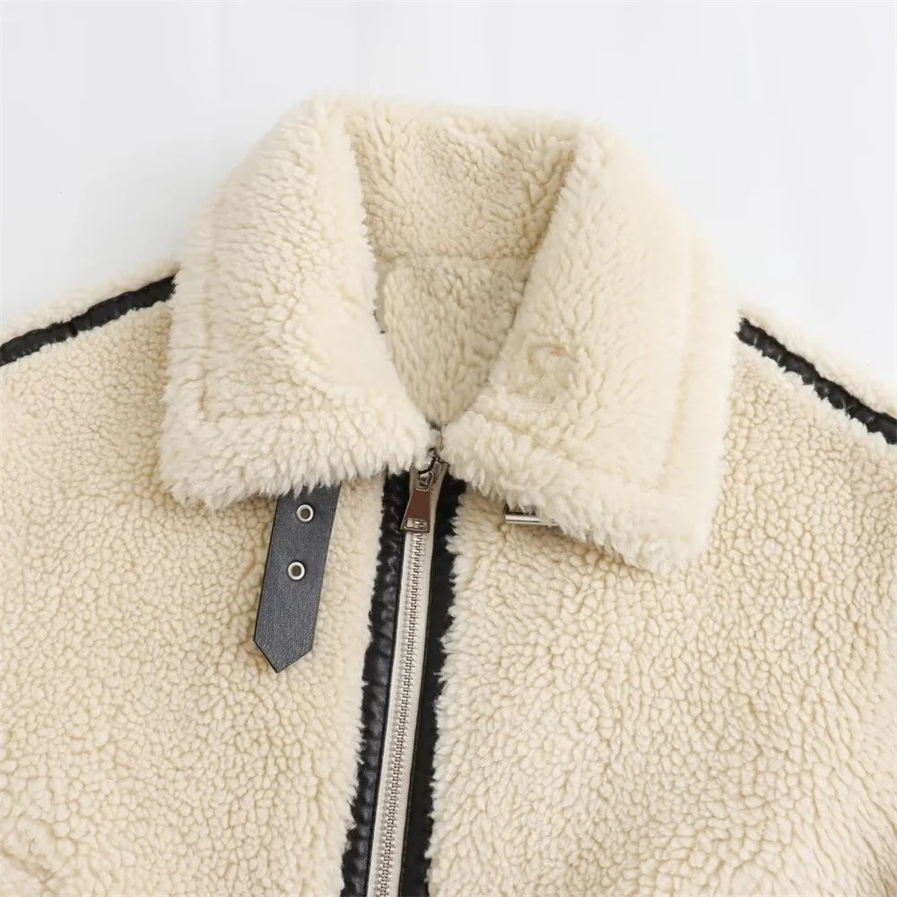 Rarf Female Spring Fashion Fur Integration Jacket And Coat