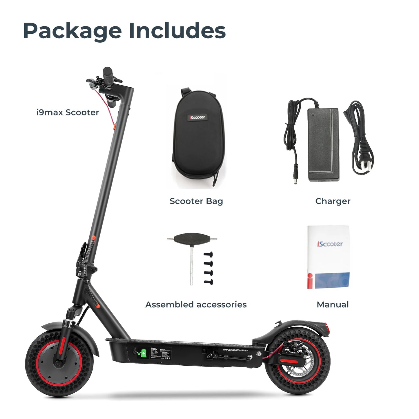 iScooter i9Max 500 W Fold-able Electric Kick Scooter 35km/h With App