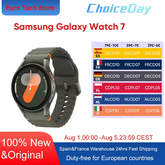 Samsung Galaxy Watch 7 fitness tracker with waterproof design