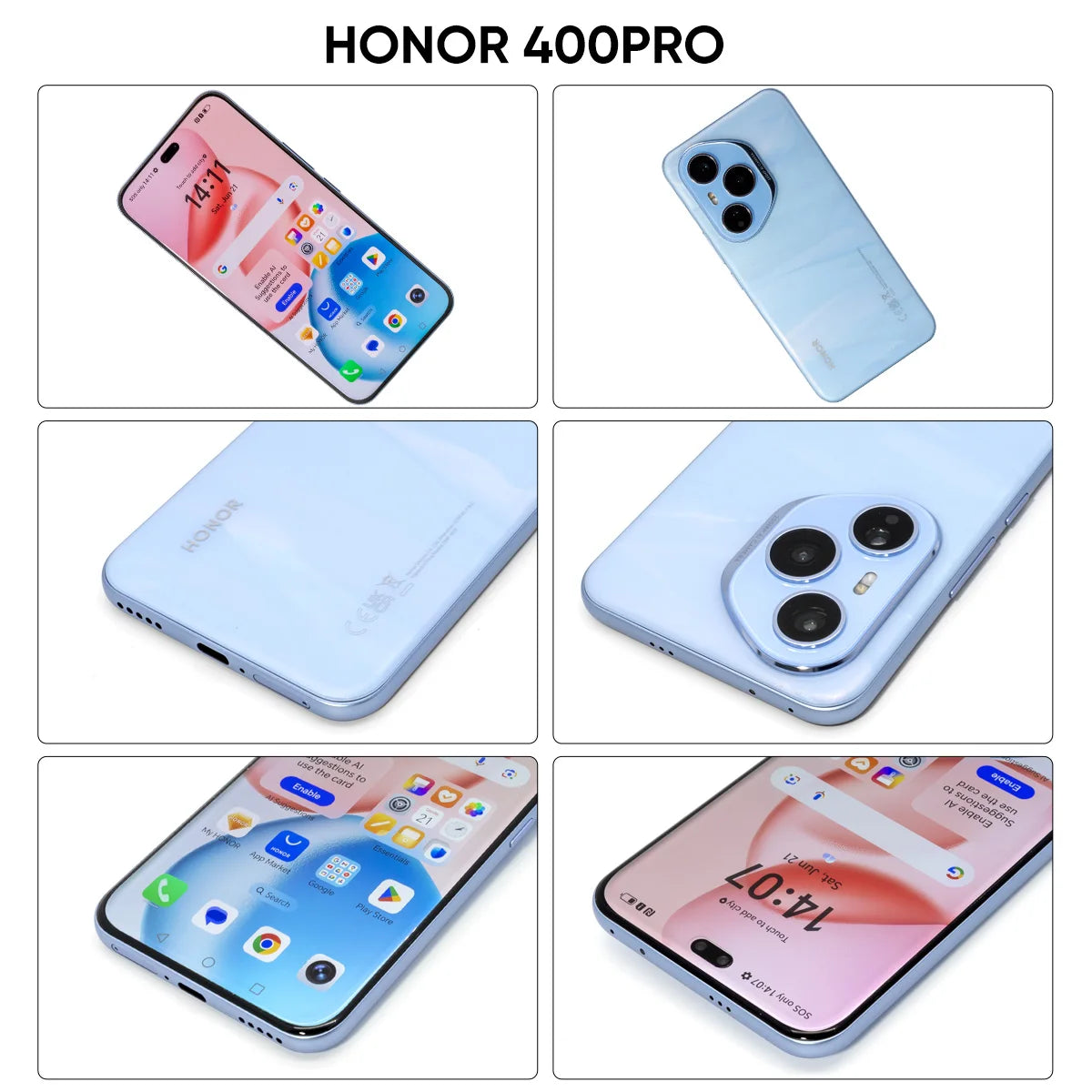 HONOR 400 Pro 5G Smartphone 6.7″ AMOLED Snapdragon 8 Gen 3 MagicOS 9.0 200MP AI Ultra HD Lens 6000mAh 100W SuperCharge eSIM
