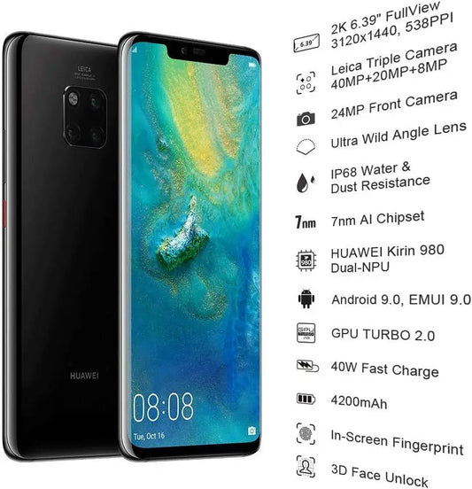 HUAWEI Mate 20 Pro Smartphone Global Version 6.39 inch 40MP Camera Google Play NFC