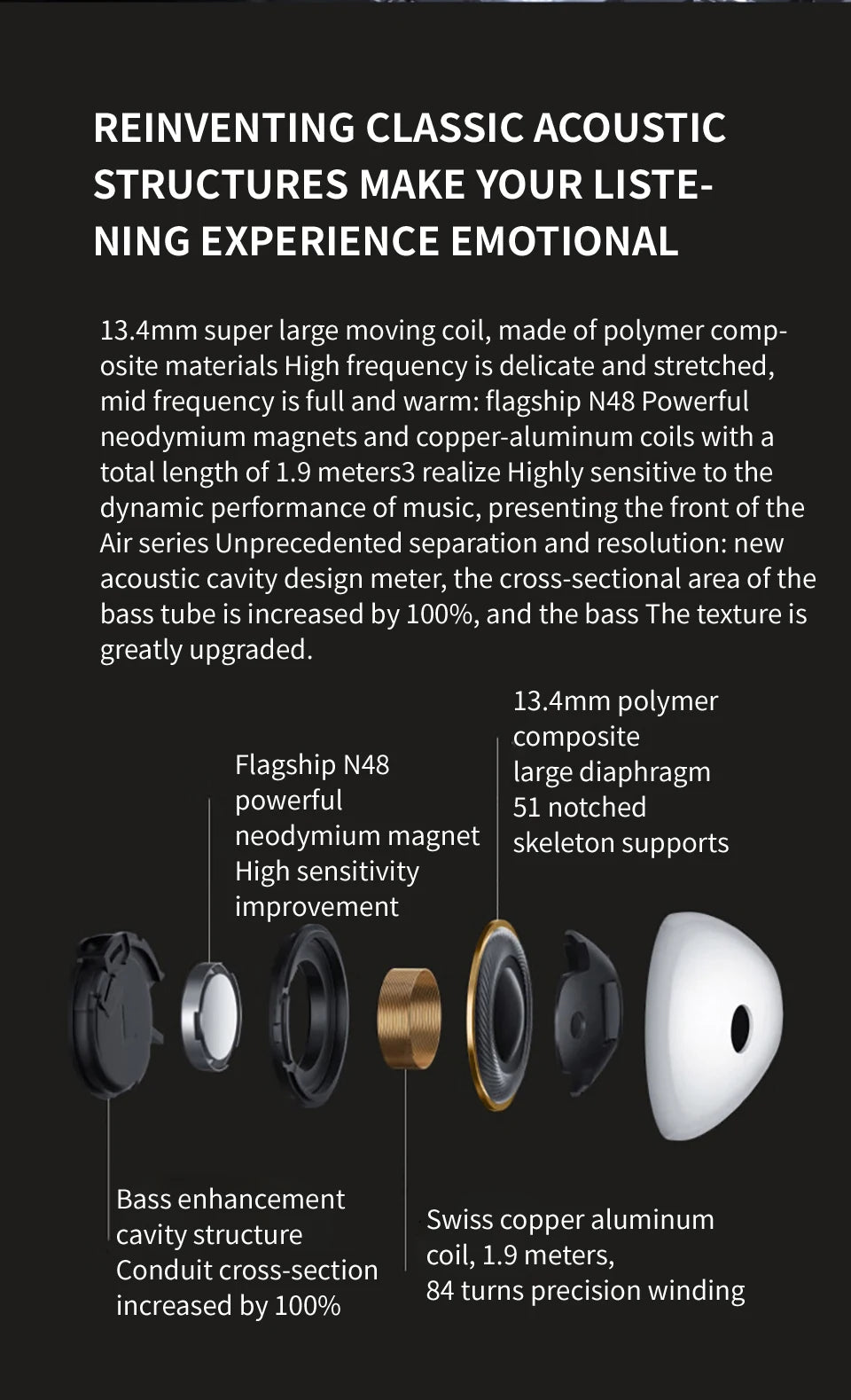 OPPO Original Enco Air3 TWS Wireless Earphone AI Noise Cancelling