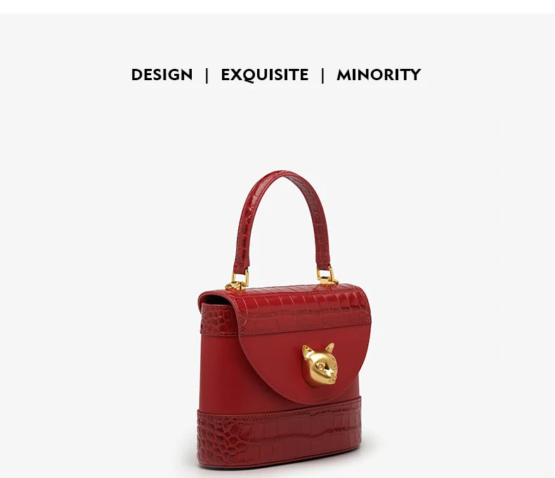 Sac à main Bafelli en cuir de crocodile pour femme