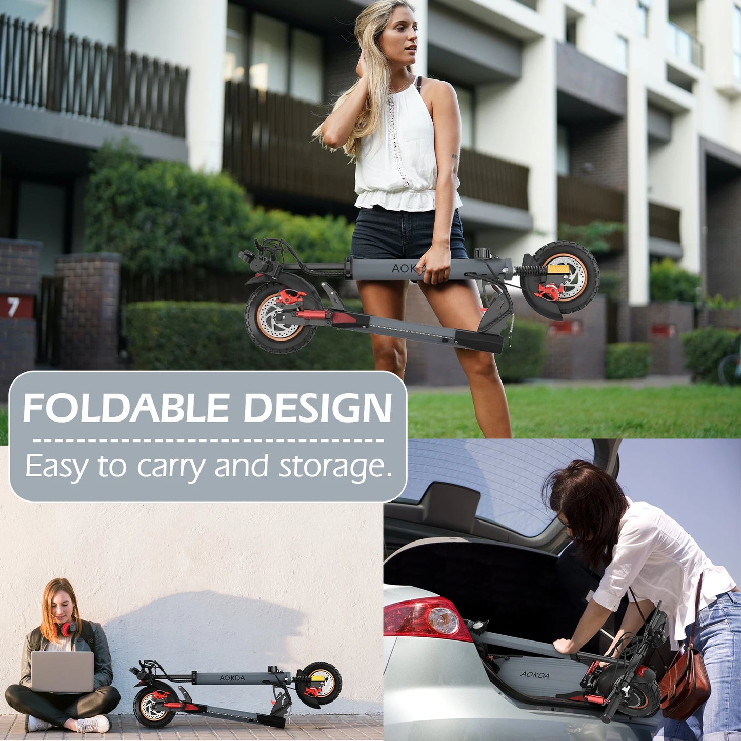New City Mobility Electric Scooter 800 W One button folding Max speed 45 km/h