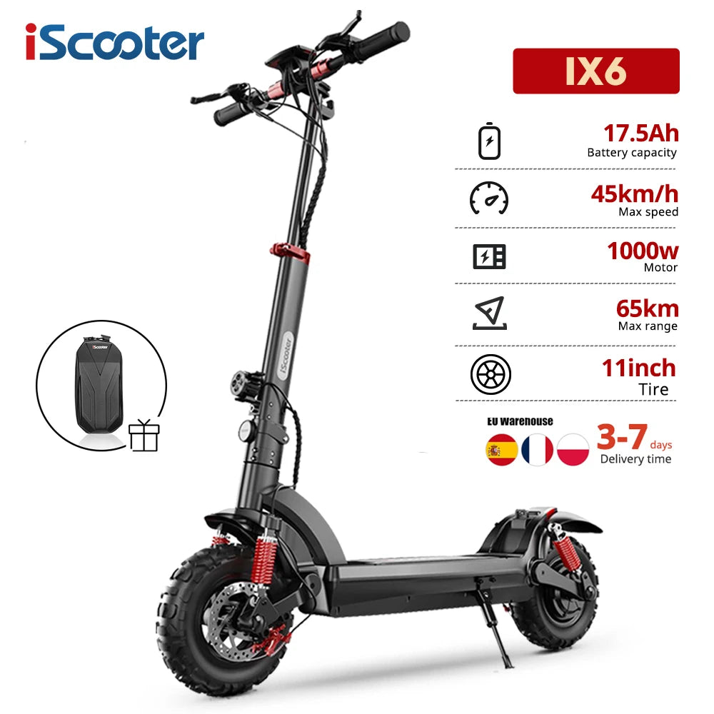 iScooter iX3 800 W Powerful Electric Kick Scooter 10 inch Tubeless 40 km/h For Adults