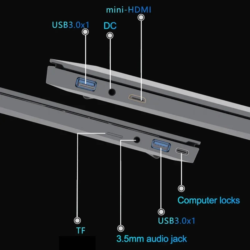 Windows 11 Pro Portable Notebook Computer 15.6" Gaming Laptop – Intel Core i7-6500U, 16GB DDR4, 512GB/1TB SSD