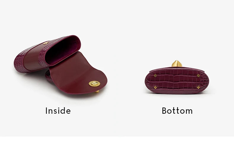 Sac à main Bafelli en cuir de crocodile pour femme