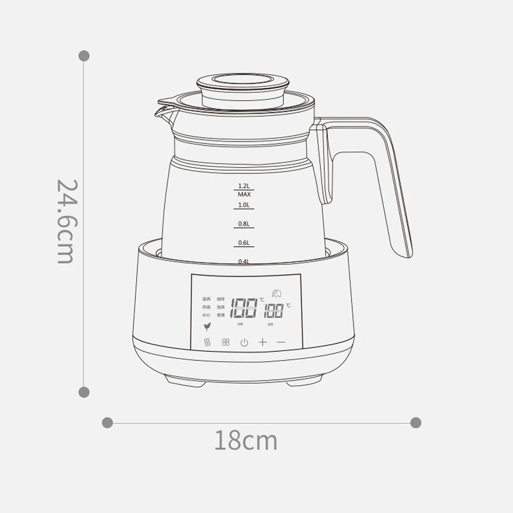 Thermostatic Electric Milk Baby Regulator Kettle Keep Warm 24 Hours With Smart Insulation